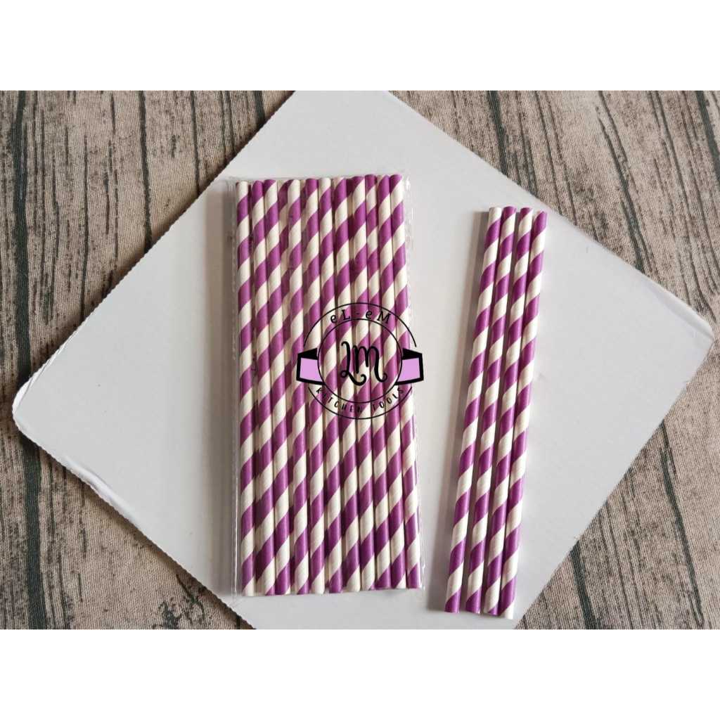 25 PCS SEDOTAN KERTAS PAPER STRAW MOTIF