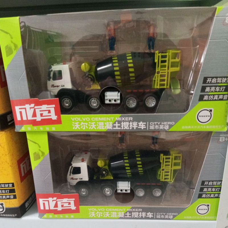 Volvo Cement Mixer City Hero Diecast Miniatur Truk Molen