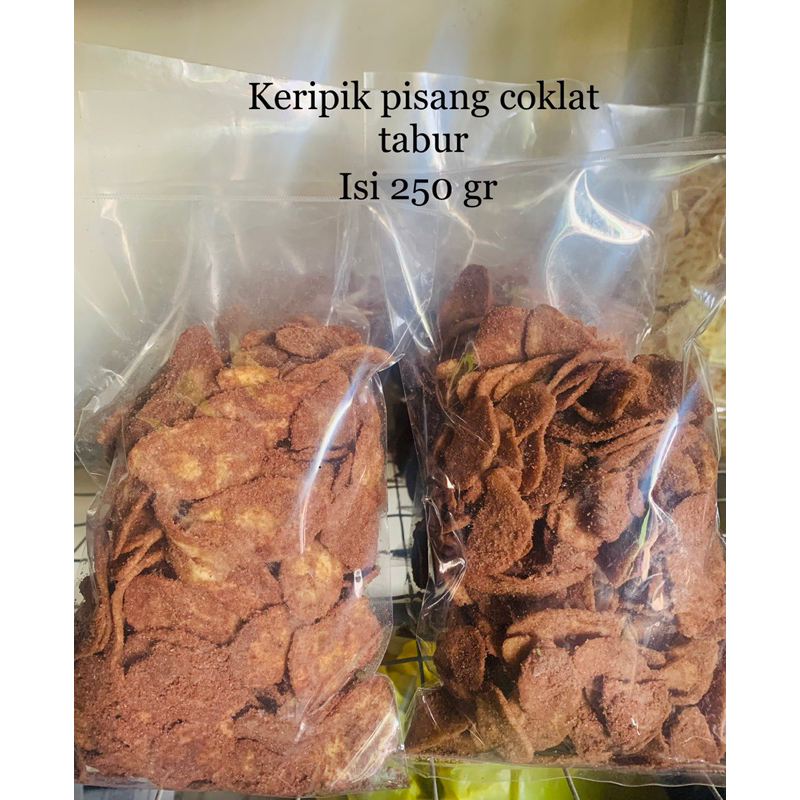 

KERIPIK PISANG/KERIPIK PISANG COKLAT/PISANG COKLAT TABUR/RENYAH/MANIS ENAK/ISI 250 gr