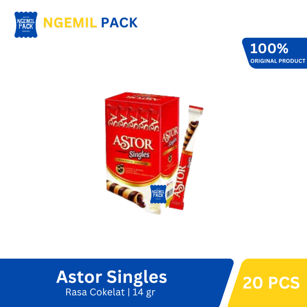 

Astor Singles Wafer Chocolate Isi 20pcs @14Gr