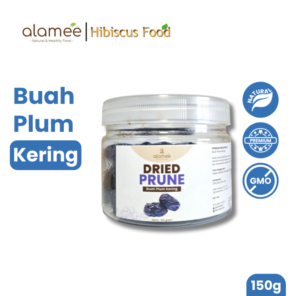 

ALAMEE Dried Prune Cemilan Buah Kering Sehat Buah Plum Kering Rendah Kalori Tanpa Biji PREMIUM 150gr fresh and natural