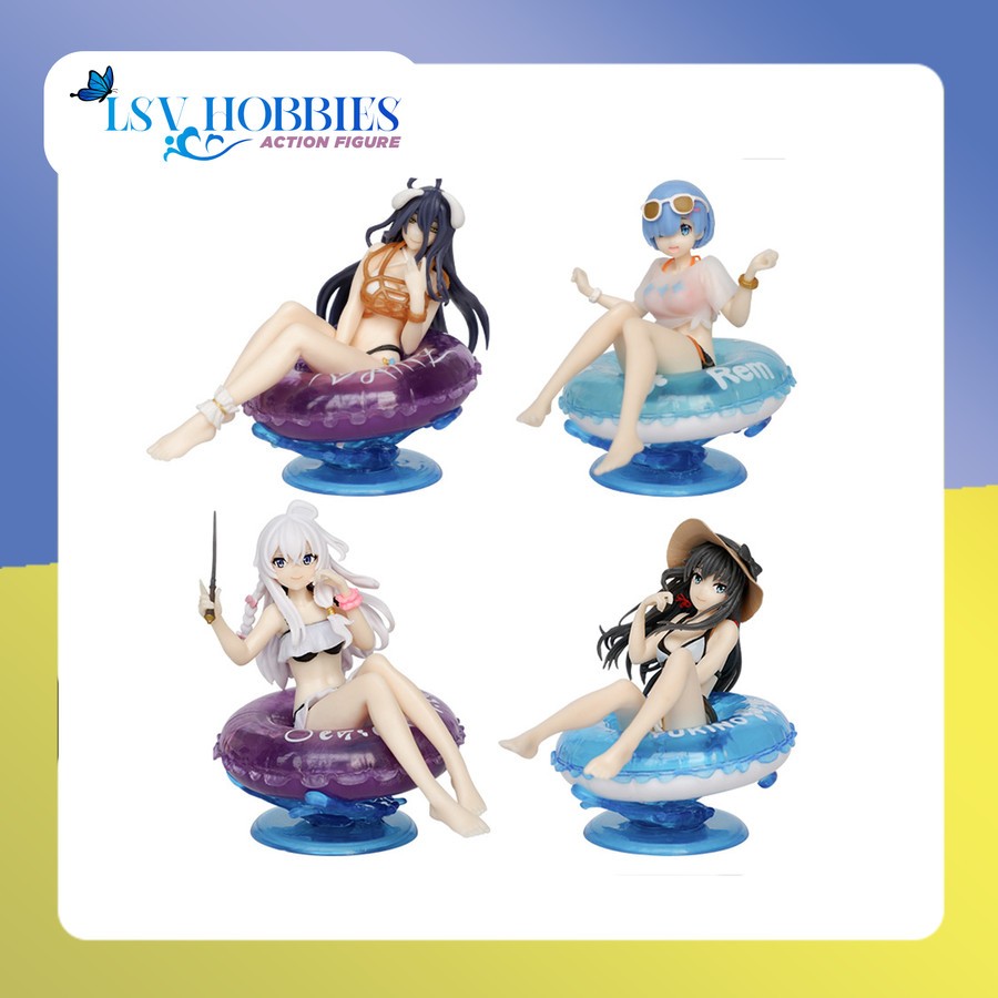 Action Figure Rem Albedo Elaina Yukino Bikini Beach Small Figure