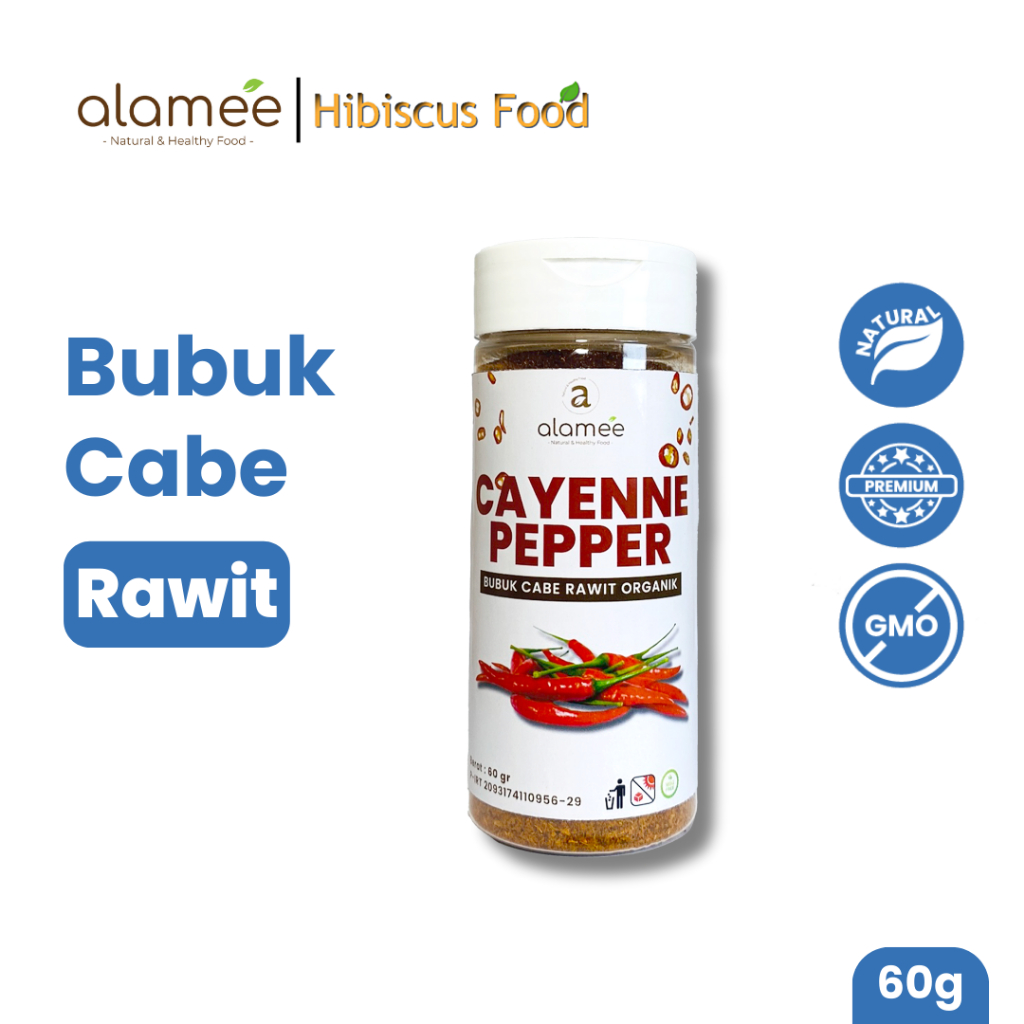 

ALAMEE Bubuk Cabe Rawit Cayenne Pepper Seasoning Powder Tanpa Campuran Bumbu Masakan Dapur 60gr fresh and natural