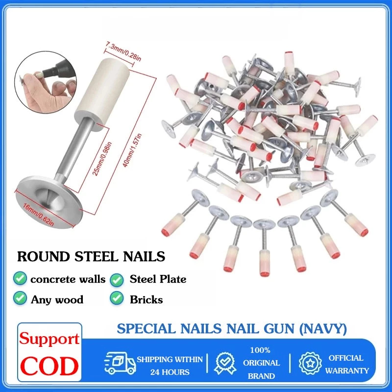 MAKITA 200PCS Steel Alat Pistol Paku Tembak Beton / Nail Gun / Fastening Gun Pistol untuk Paku Temba