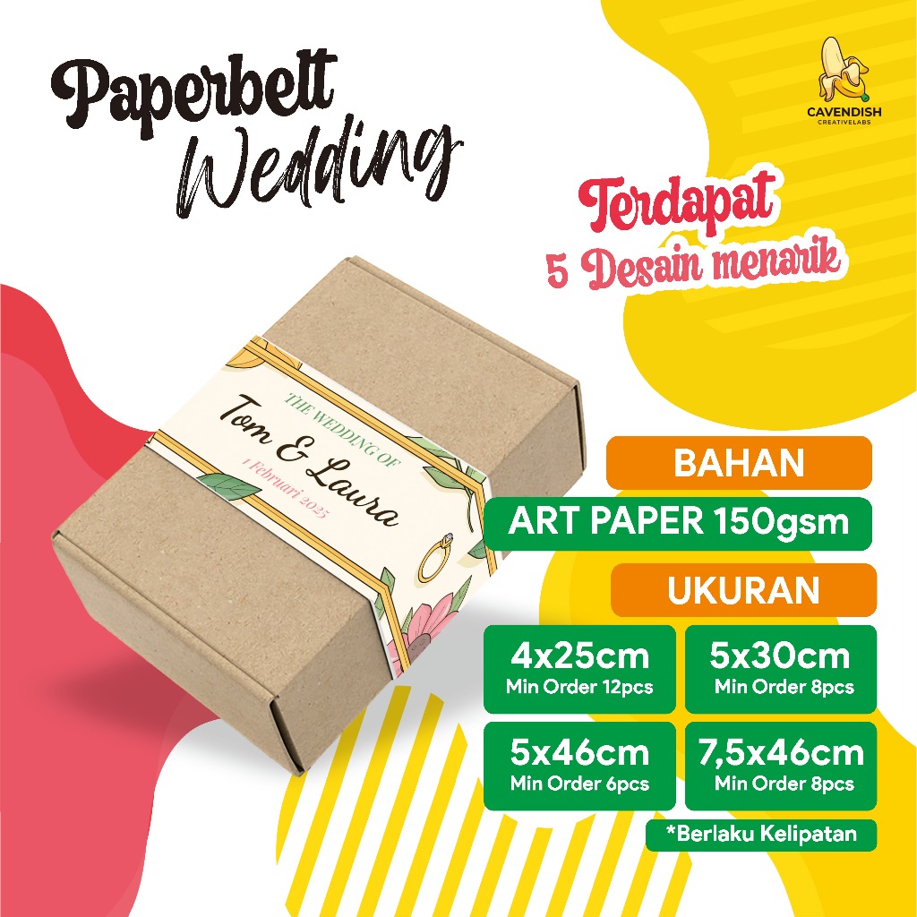 Paperbelt Sleeve Wedding | Sleeve Hampers | Sleeve Lebaran | Souvenir | AP150