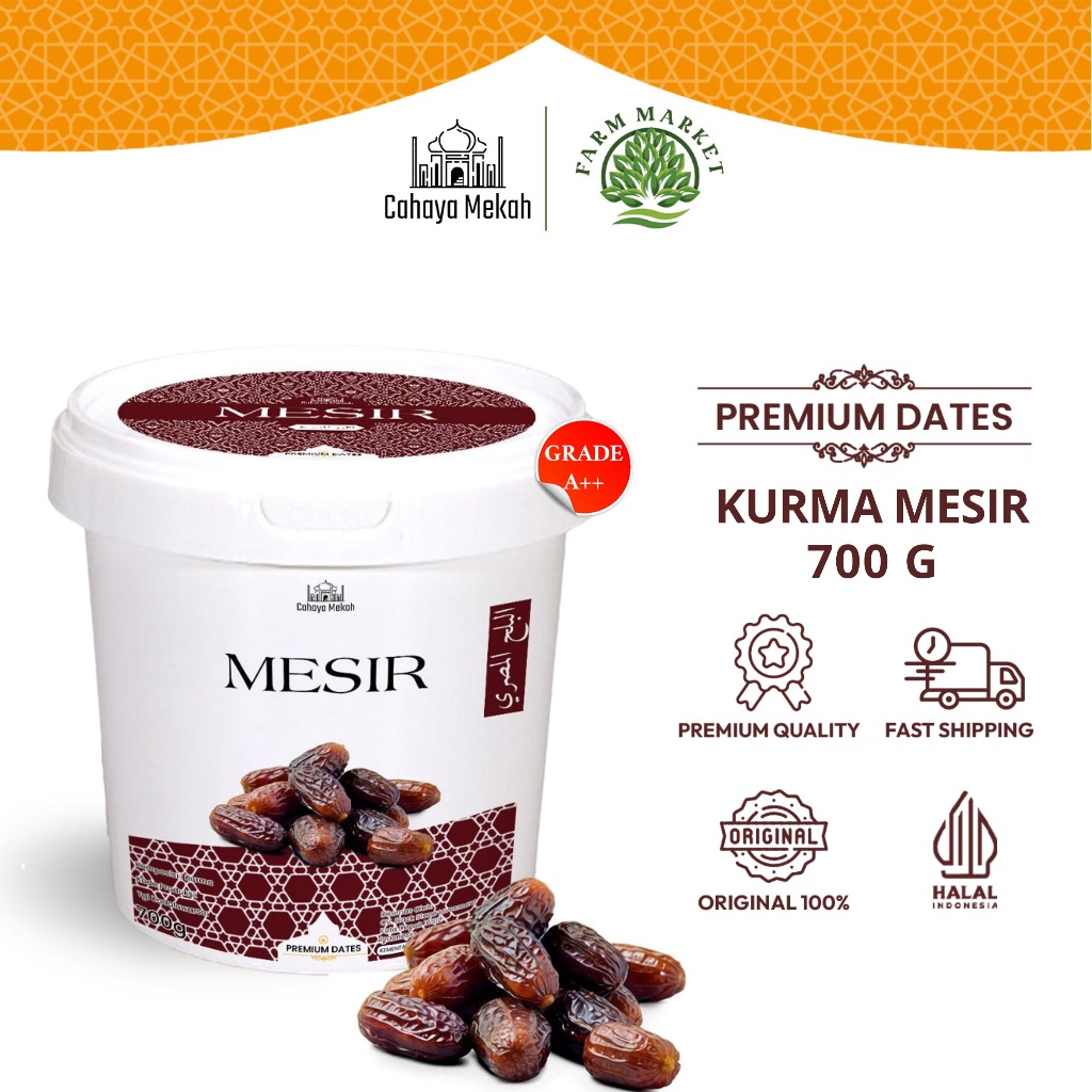 

Cahaya Mekah Kurma Mesir 700g Ember Egyptian Dates Premium Original High Quality