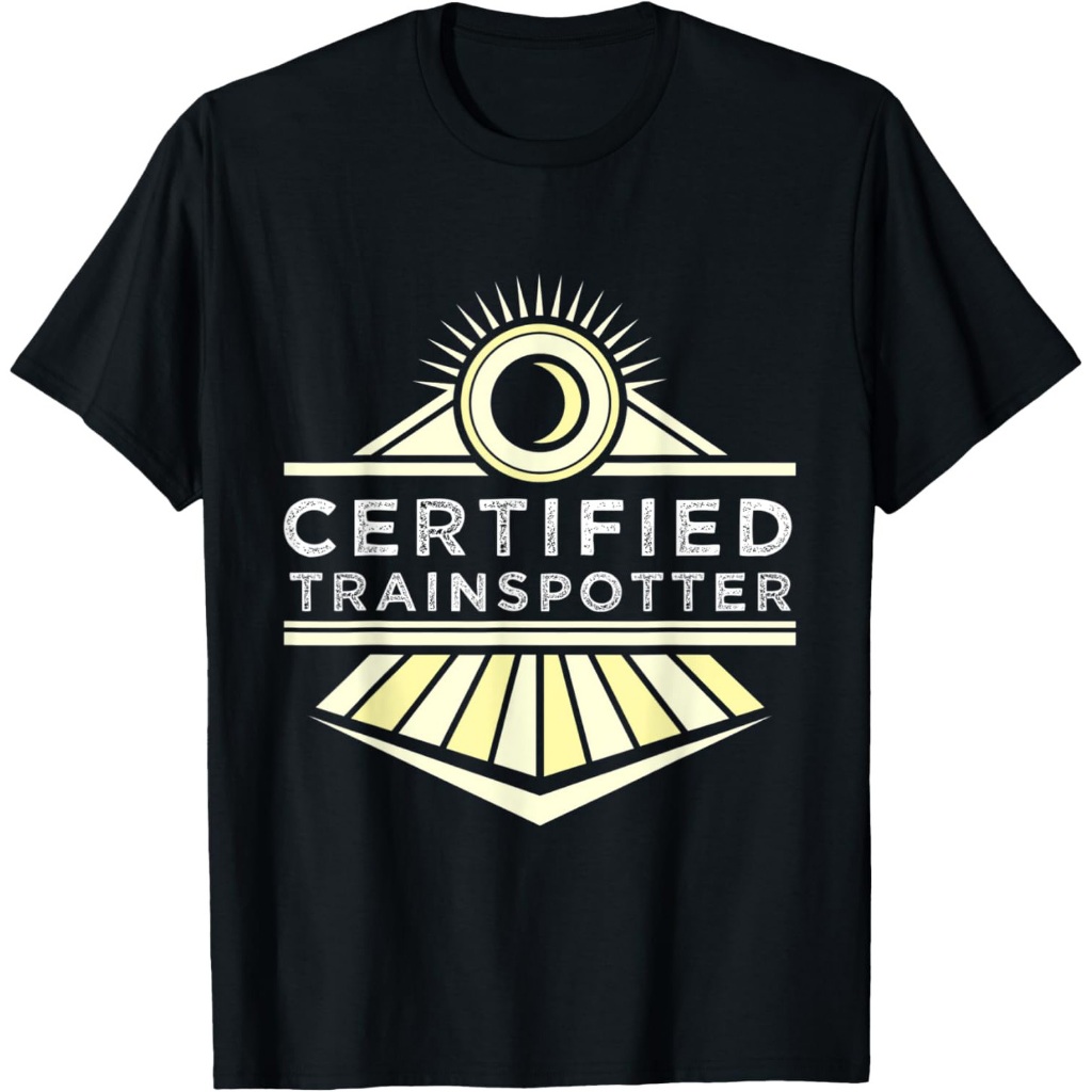 Kaos Vintage Certified Trainspotter Pecinta Kereta Api Mesin Kereta Api