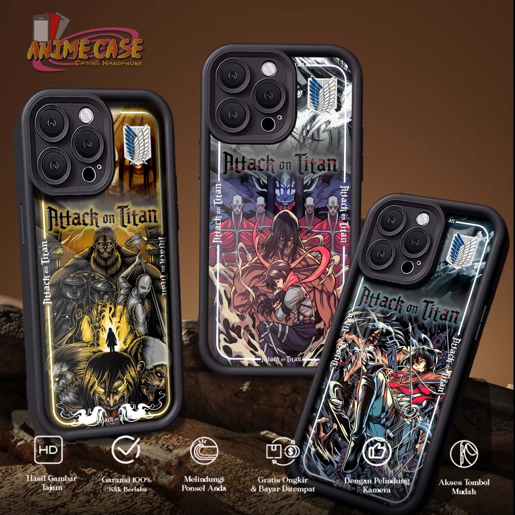 Case OPPO A59 / F1S A60 A71 A72 5G A74 4G A95 4G F19 F19S A78 4G A79 5G Anime Case Motif AOT2 Casing