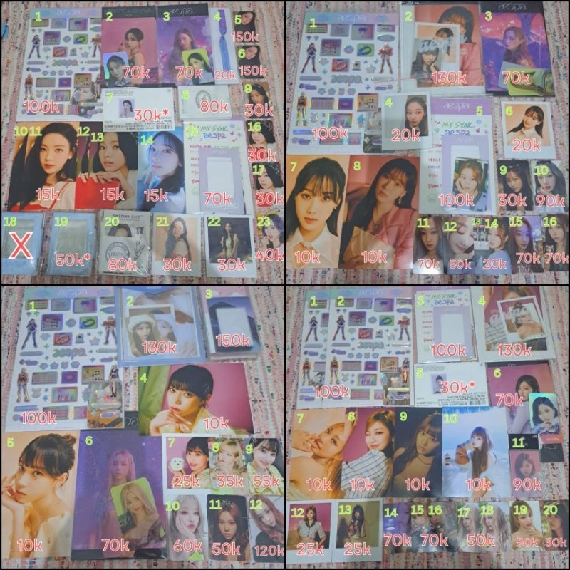 [READY STOCK] [2] PC MD AESPA KARINA GISELLE WINTER NINGNING POSTCARD POLA POLAROID PHOTOCARD EPOXY