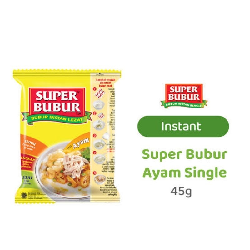 

[Bubur] Super Bubur Instan Rasa Ayam | Kemasan 46gr