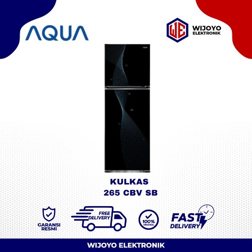 Kulkas 2 Pintu AQUA AQR DTM 265 CBV SB/SG Magic Neo Turbo Cooling Ice Twist