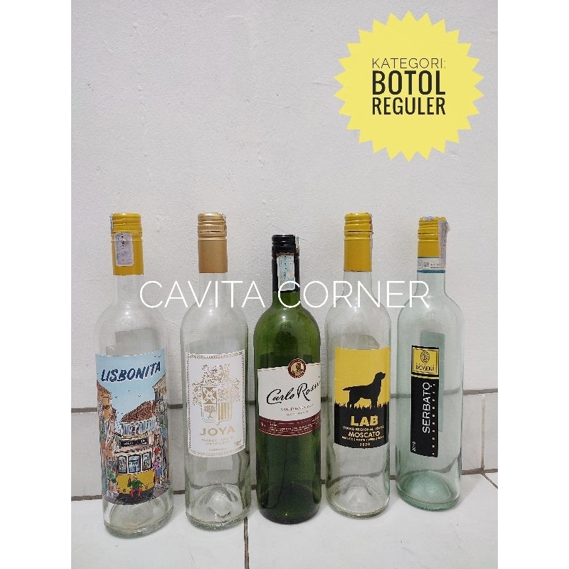 PROMO MURAH KOLEKSI BOTOL KACA BEKAS WINE UNTUK HIASAN DIY