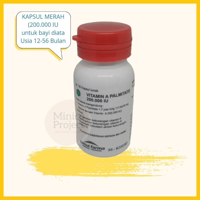 Vitamin A 200.000 IU - Vitamin posyandu Merah kimia Farma vitamin anak satuan/perkapsul