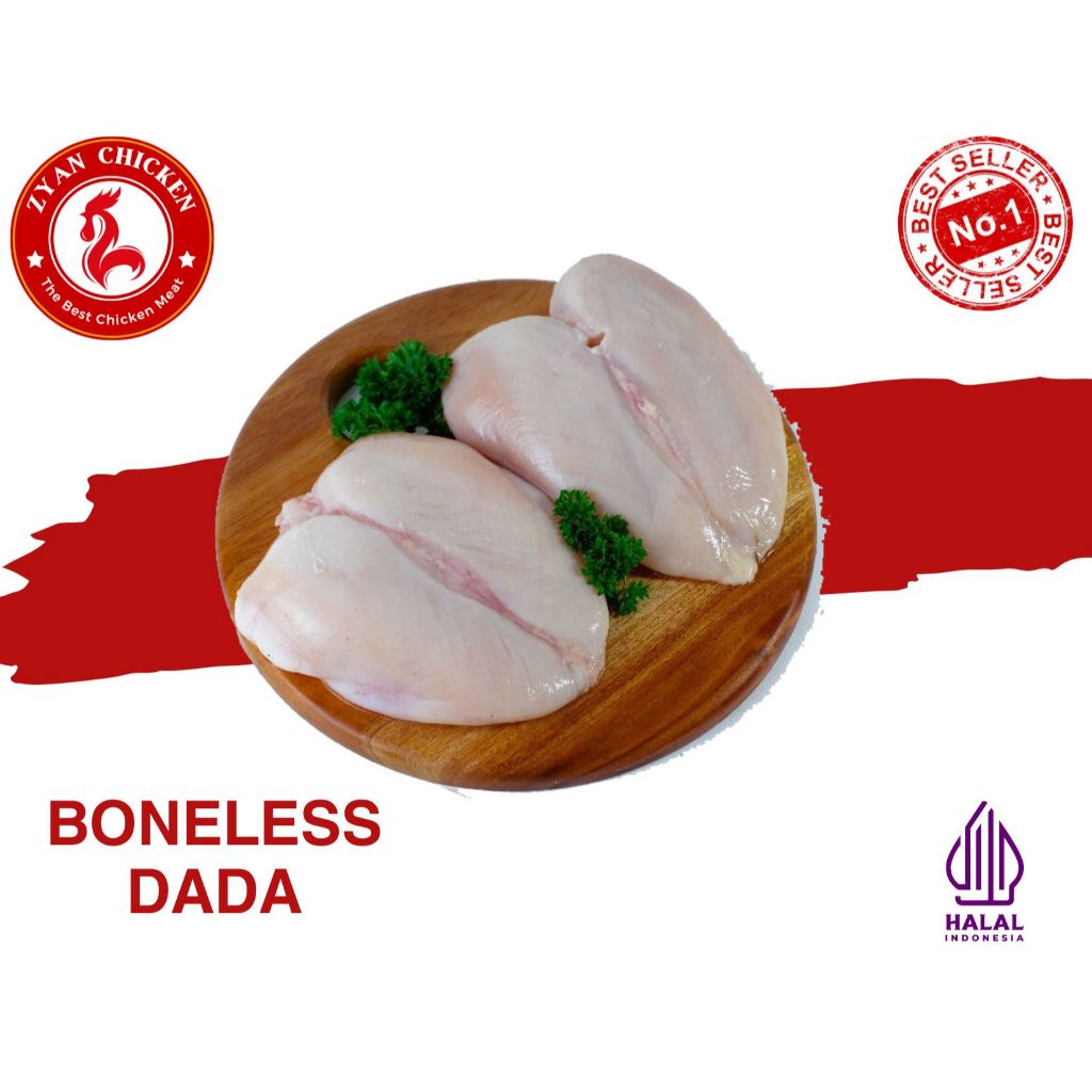 

Boneless Dada Ayam Fillet Tanpa Kulit pack 950gr - 1kg