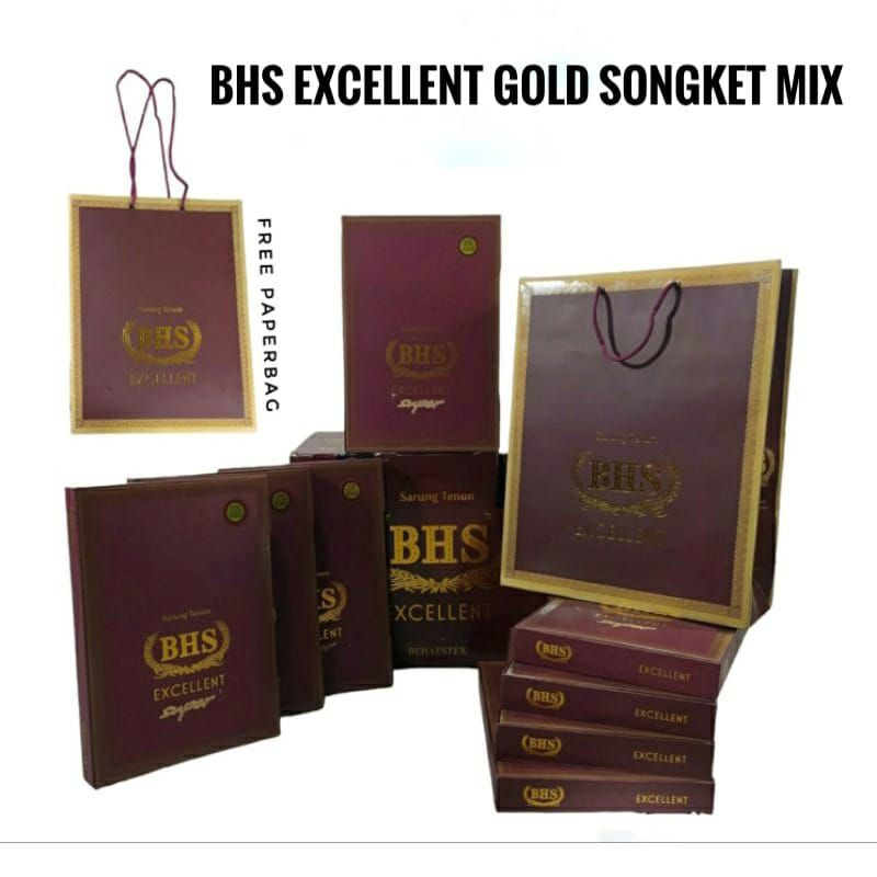 Sarung BHS Excellent Gold Songket Mix Ecer Grosir SN