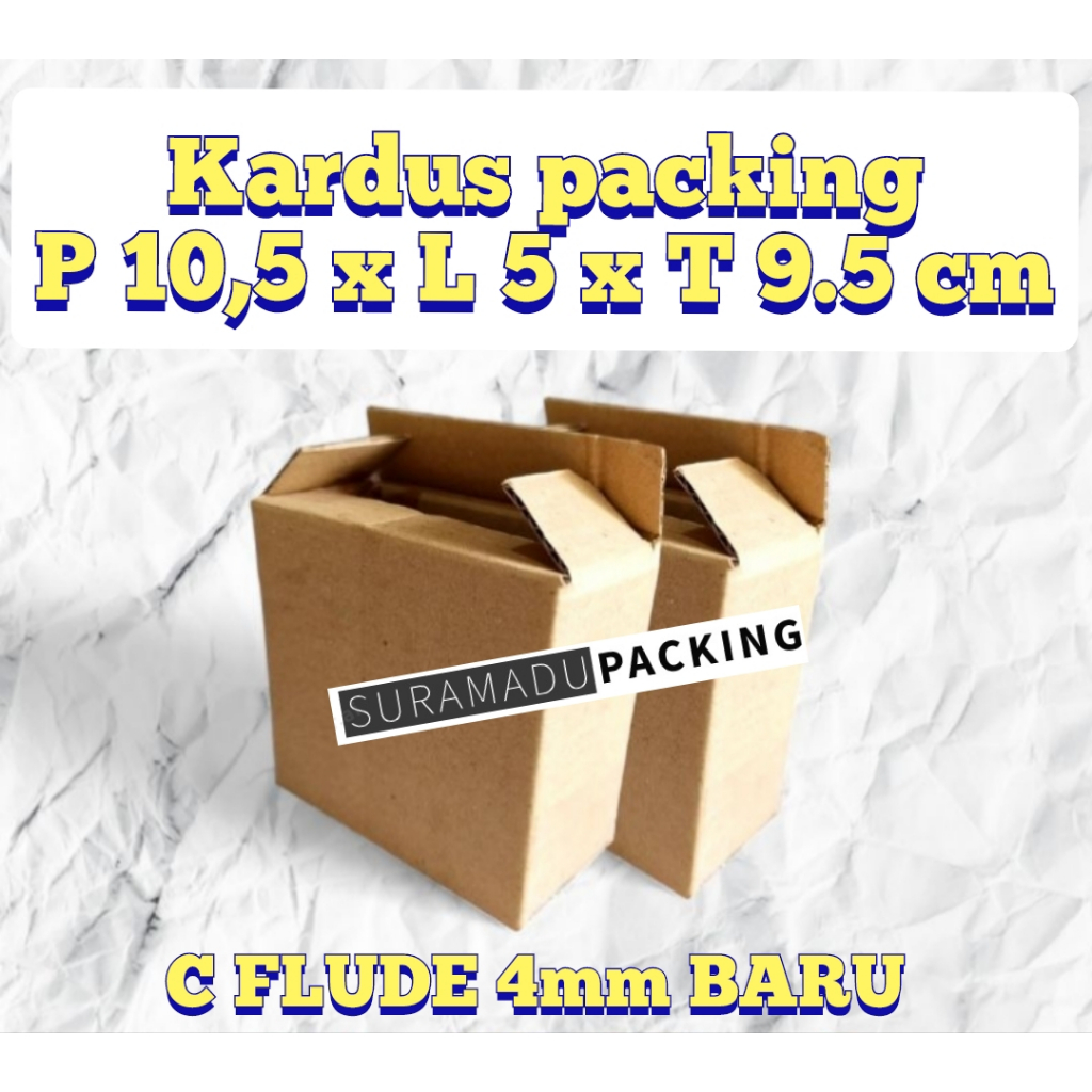 

Kardus box karton packing 10,5x5x9,5 cm Packing Polos dan Tebal 4mm C FLUDE