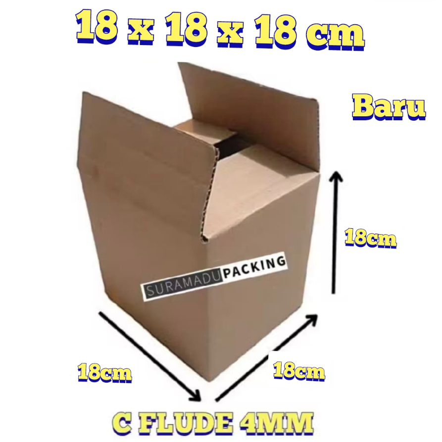 

Kardus box karton packing 18x18x18 cm Packing Polos dan Tebal 4mm C FLUDE