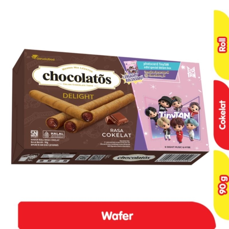 

Chocolatos Delight Wafer Roll Cokelat 90 g