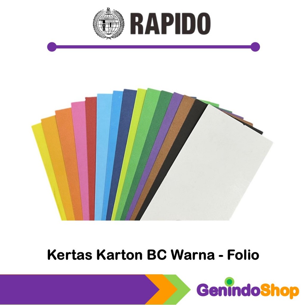 

Kertas BC / Brief Card Warna Polos Folio (F4) High Quality