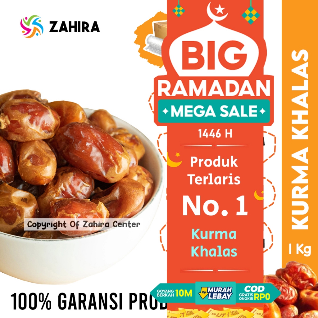 

Kurma Premium Al Saad KHALAS 1KG Asli Arab Saudi Manis MPASI Booster Nabeez Legit Madu Mesir Sukari