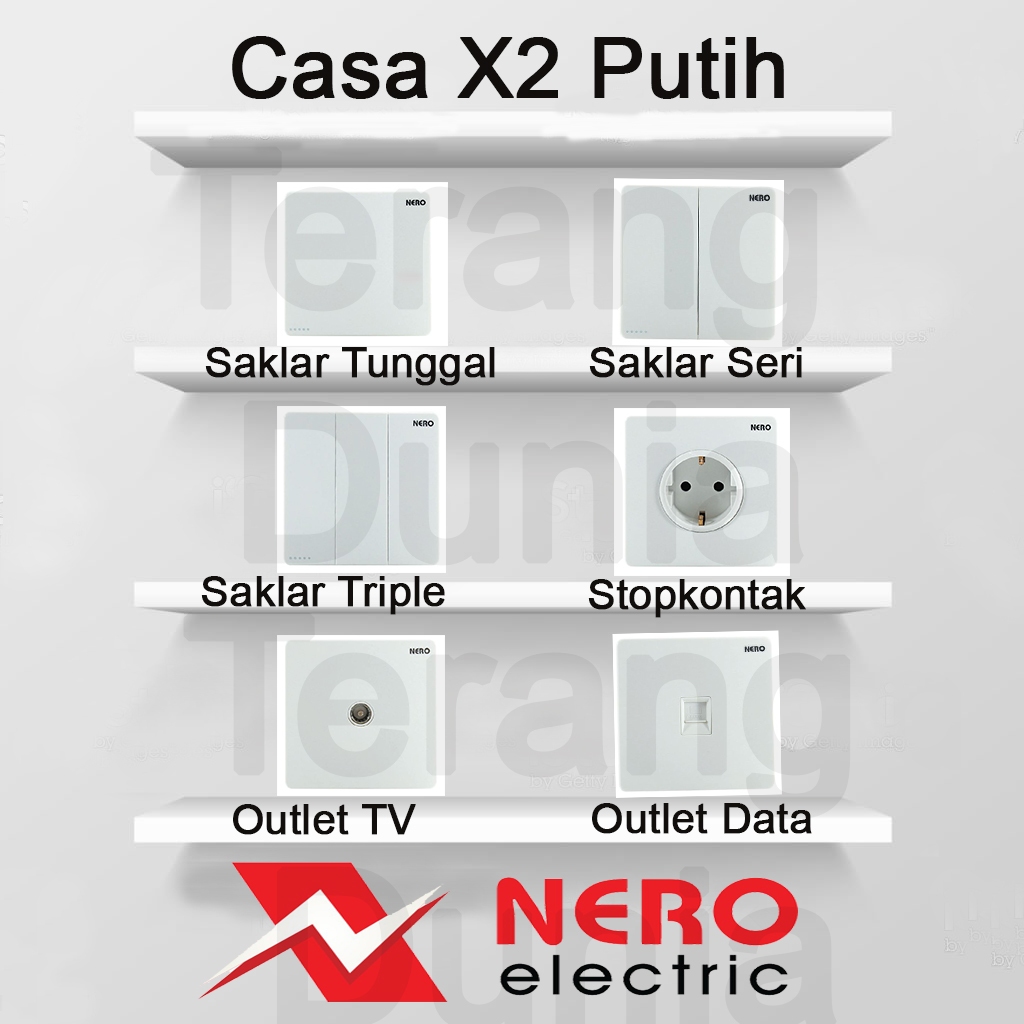 Stopkontak Nero Putih Saklar Nero Putih Casa X2 White Nero Stopkontak Putih Saklar Putih Nero