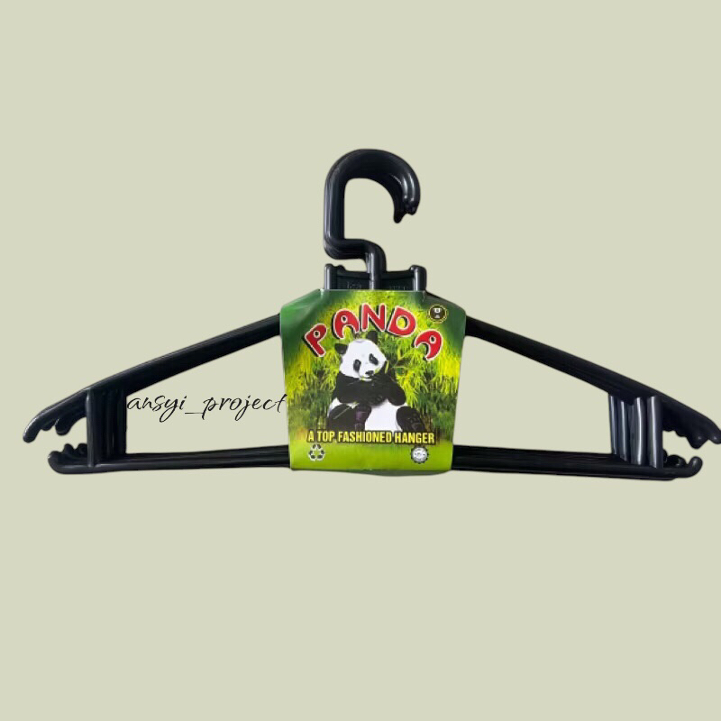 Kastok Baju Hitam / Hanger baju / Kastok Panda ORIGINAL 1 PACK (isi6pcs)