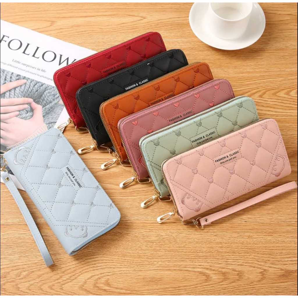Dompet panjang Dompet Resleting 1 Dompet Wanita Dompet HP Dompet Tas Wanita
