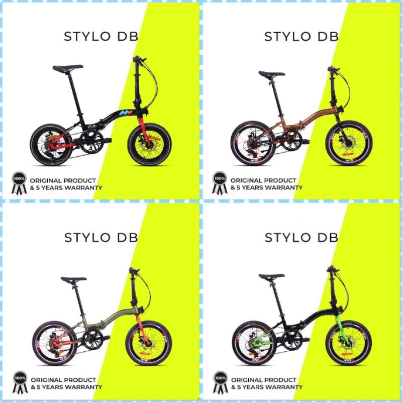 [KSB] Folding Bike Sepeda Lipat Anak Remaja Dewasa UNITED Size 16" inch dan 20" inch STYLO DB SPORT 