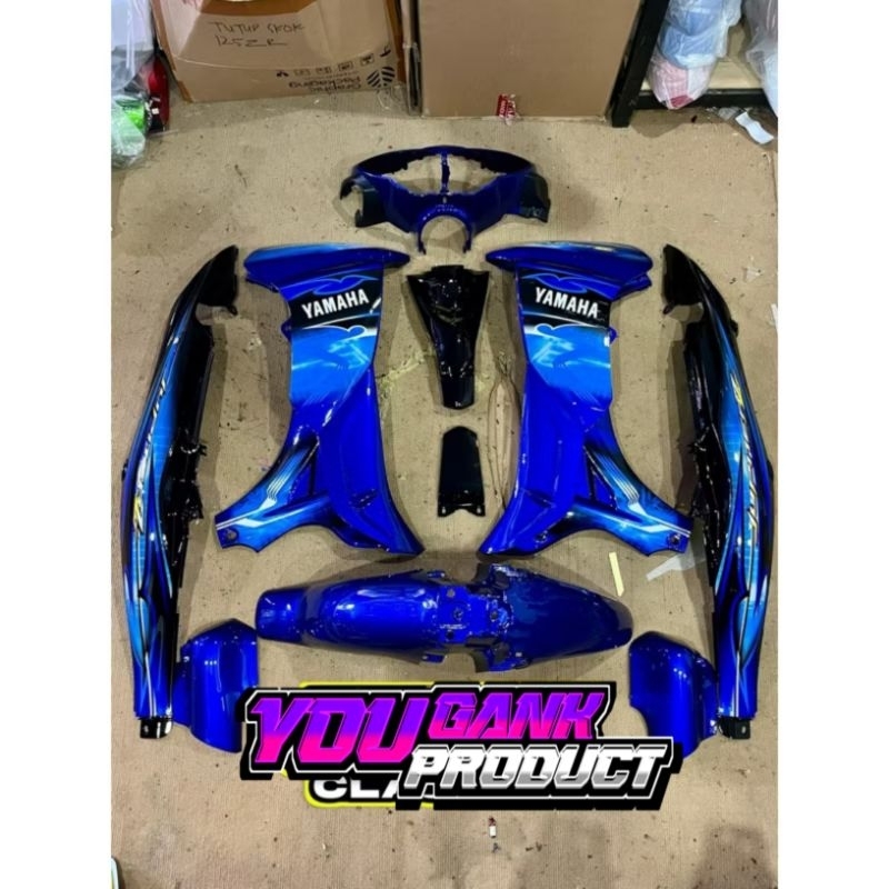 Cover body halus fullset jupiter z burhan yamaha jupiter z warna biru set striping jupiter burhan