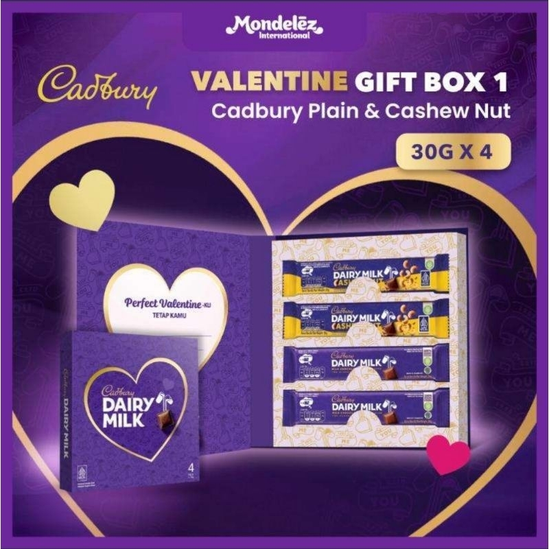 

Cadbury Giftbox Valentine Coklat Valentine 30G x 4pcs