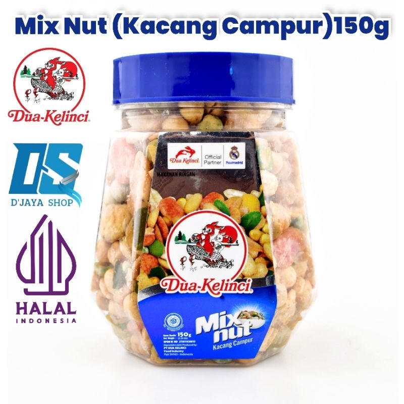 

Dua Kelinci Kacang Mix Nut|Kacang Campur Toples 150g