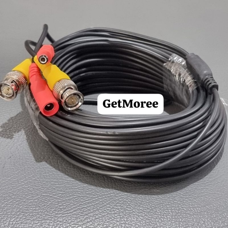Kabel CCTV BNC Jadi 20mtr Video + Power Lengkap