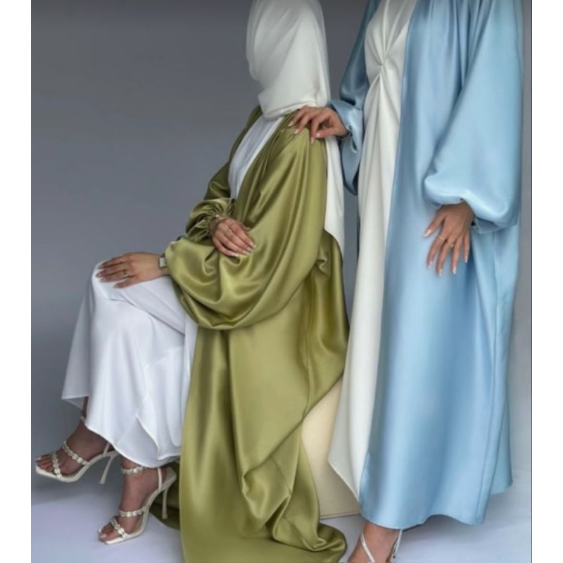 OUTER PANJANG SATIN IRNNA II OUTER LONG II OUTER SATIN II ABAYA SATIN