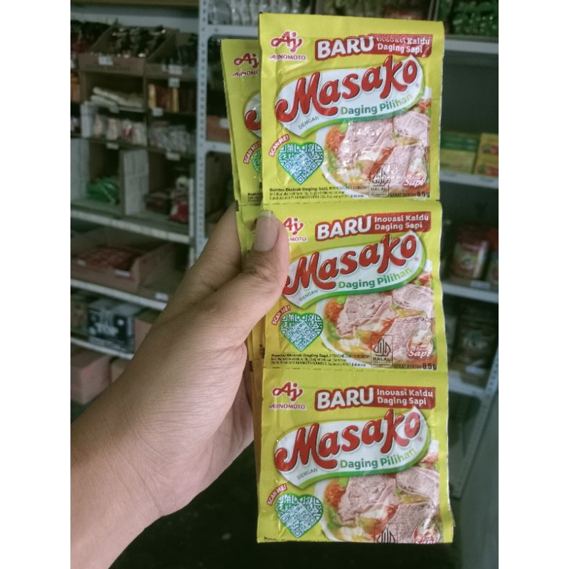 

masako sapi renceng 12 sachet exp Agustus 2025
