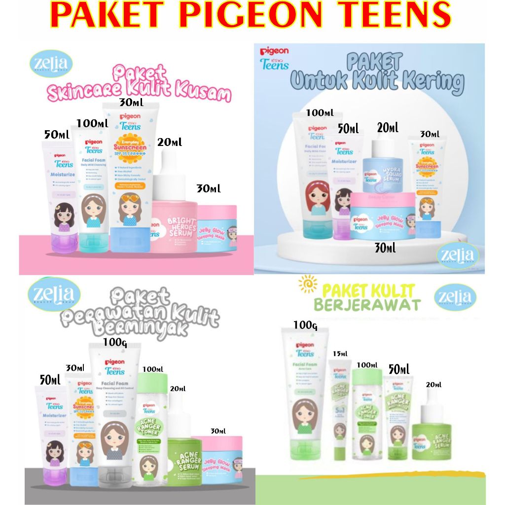 Pigeon Teens Satu Paket Lengkap Skincare Kulit