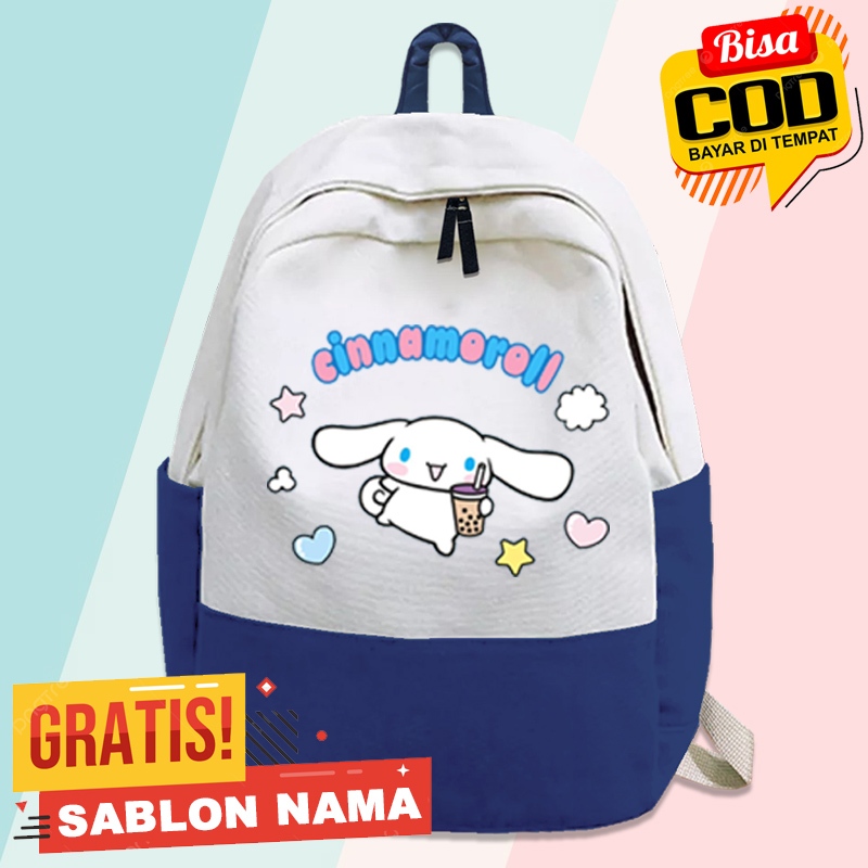 Tas Ransel Anak Sekolah Cinnamoroll X Chatime Booba / Tas Gendong Anak Sekolah
