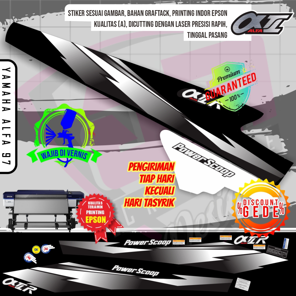 Striping Yamaha Alfa 97 strifing yamaha alfa setriping alfa yamaha malaysia thailand Vietnam emblem 