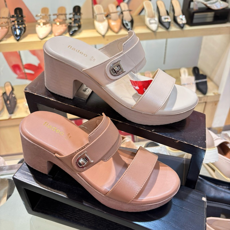 Sandal Fladeo Wanita Sol Jadi Hak Tahu Original