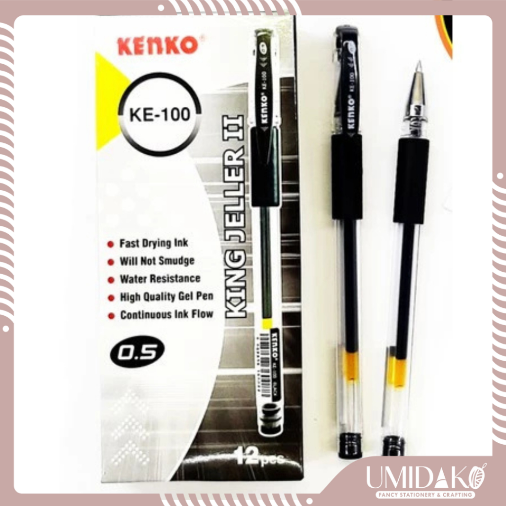 

[UMIDAKO] KENKO PEN GEL KING JELLER 0.5MM 0,5MM | BULPEN PULPEN GEL KENKO 0.5MM 0,5MM TINTA HITAM
