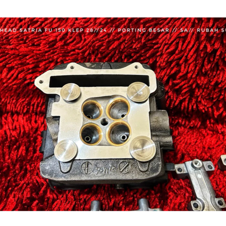 HEAD/KOP SATRIA FU150 KARBU/SATRIA FU  KARBU RUBAH SUDUT  KLEP 27/23 - 28/24 - 29/24 - 30/25 - 31/27