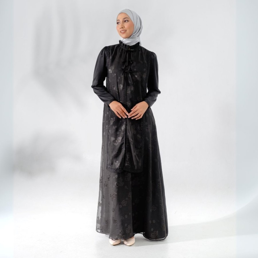 Gamis Muslim Wanita - Zoya EDELWEISS Dress - Sand, S