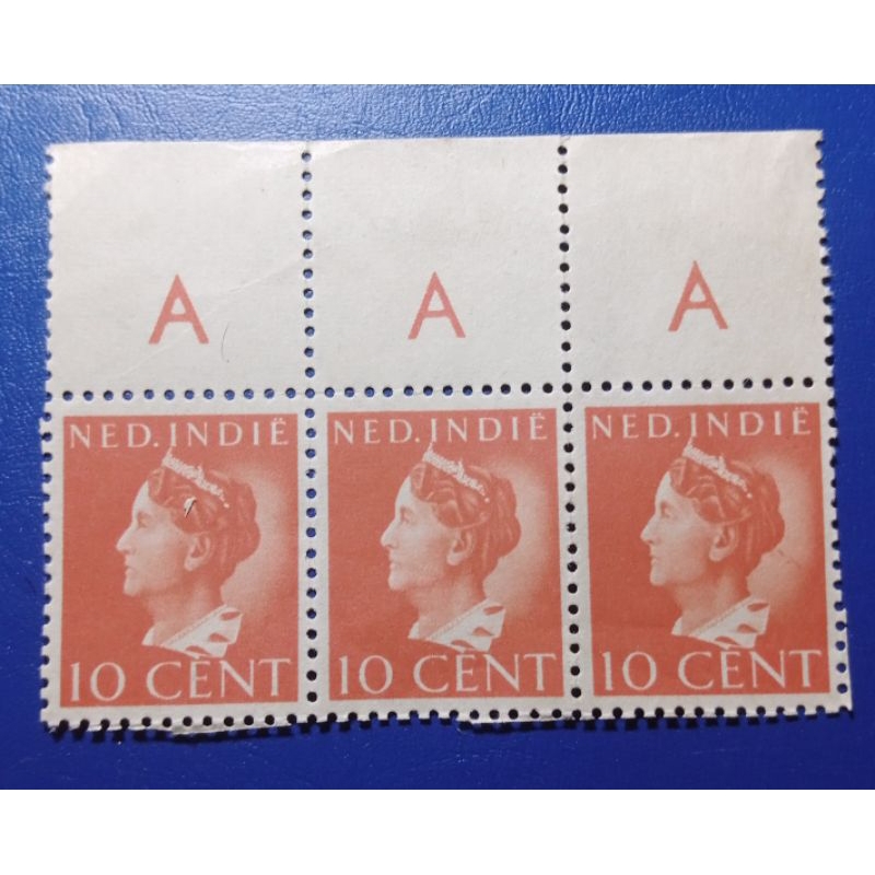 

Perangko Nederl Indie 10 Cent 1941 3 Blok