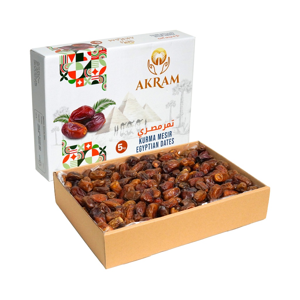 

Kurma Mesir Akram Egyptian Dates 5 kg
