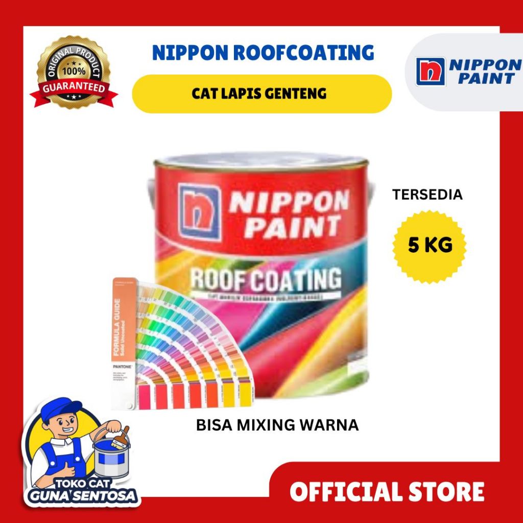 NIPPON PAINT ROOF COATING CAT GENTENG SERBAGUNA 5 KG CAMPURAN THINER