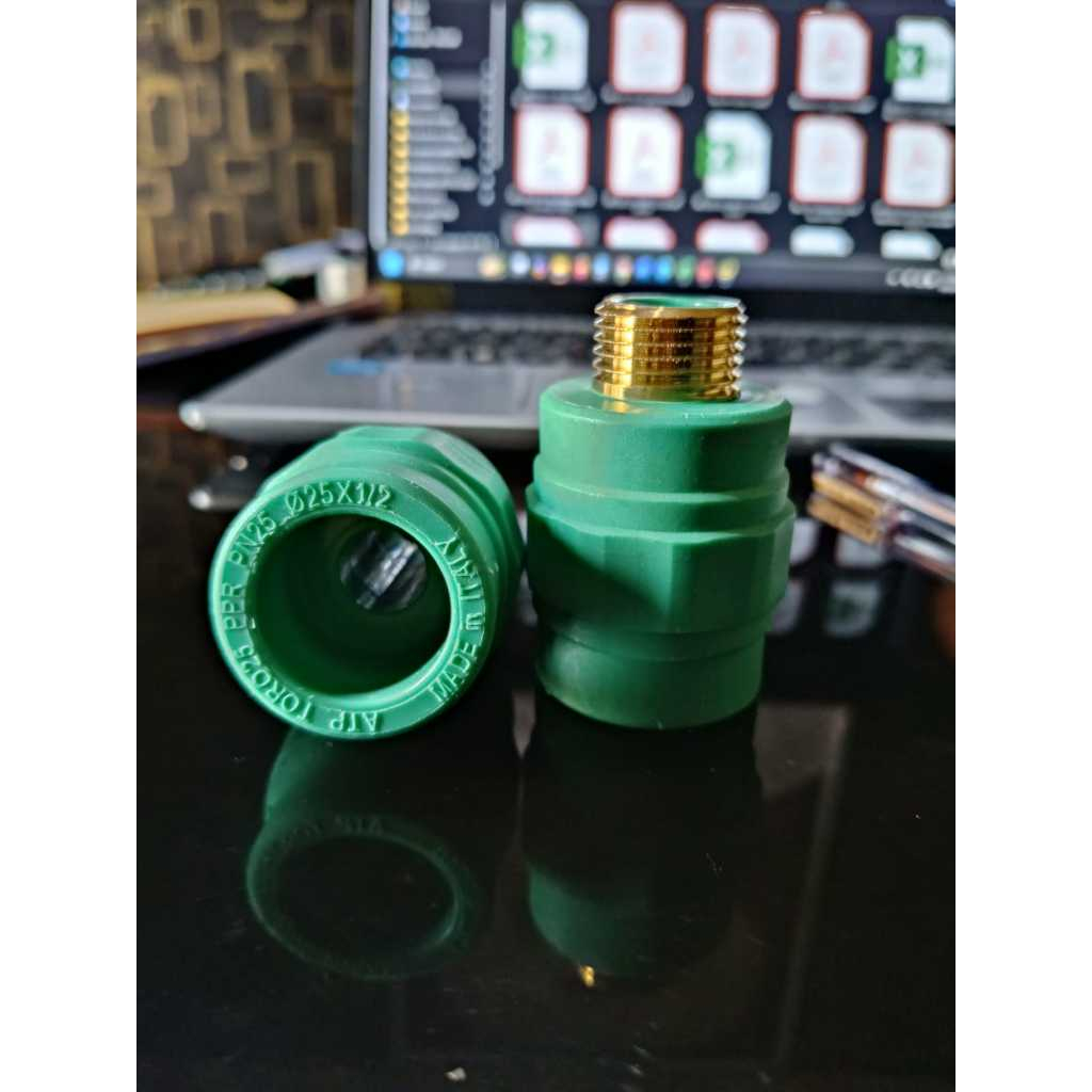 Sok Drat Luar PPR 3/4" x 1/2" (25 x 1/2) Toro / SDL PPR Toro 3/4" x 1/2" / Male Thread Joint PPR 25 