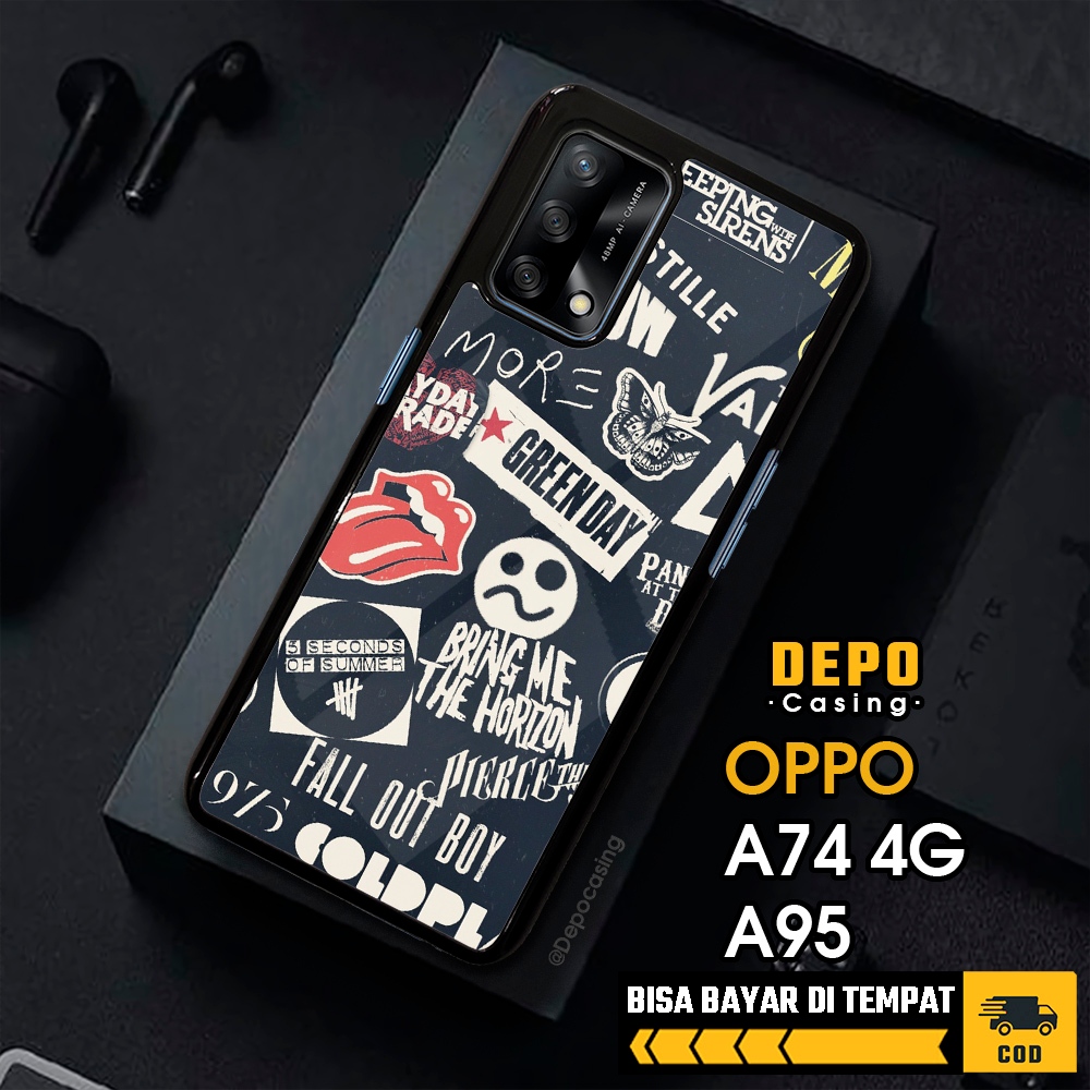 Case Oppo A74 4G A95 Casing Oppo A74 4G A95 Casing Depo Casing [MSCB] Case Glossy Case Aesthetic Cus