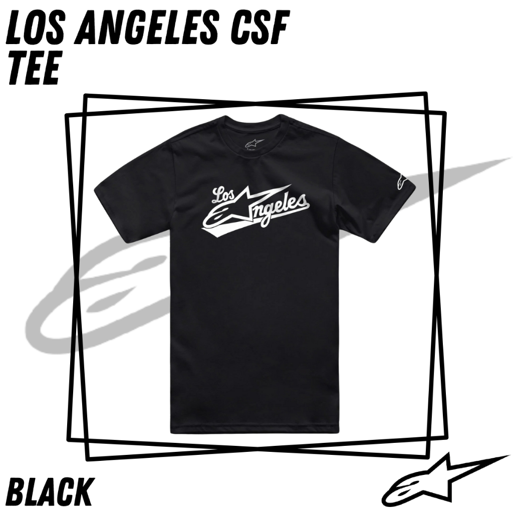 Kaos Alpinestars Los Angeles CSF Black Tee Shirt T-Shirt Original