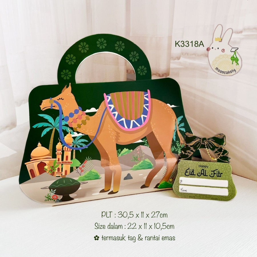 

K3318 Kotak Lebaran| Dus Idul Fitri Eid Box Eid Mubarak Premium| K33 Muat 2-4 Toples