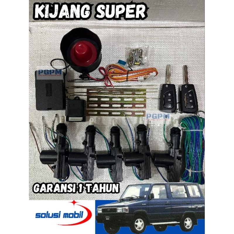 Alarm Central Lock Kijang Super 5 Pintu Garansi 1 Tahun Original