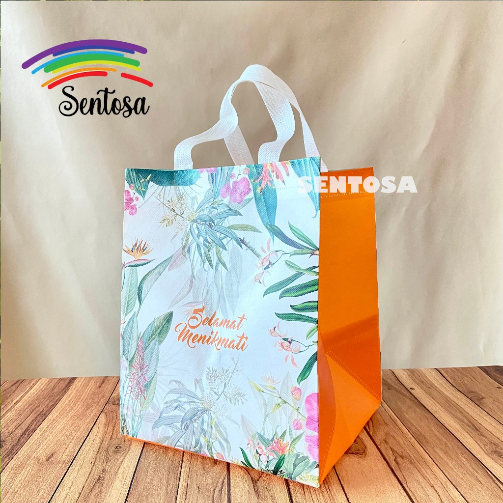 GOODIE BAG Laminasi Unik Ukuran Box Nasi 20, 22 - Langsung Kirim